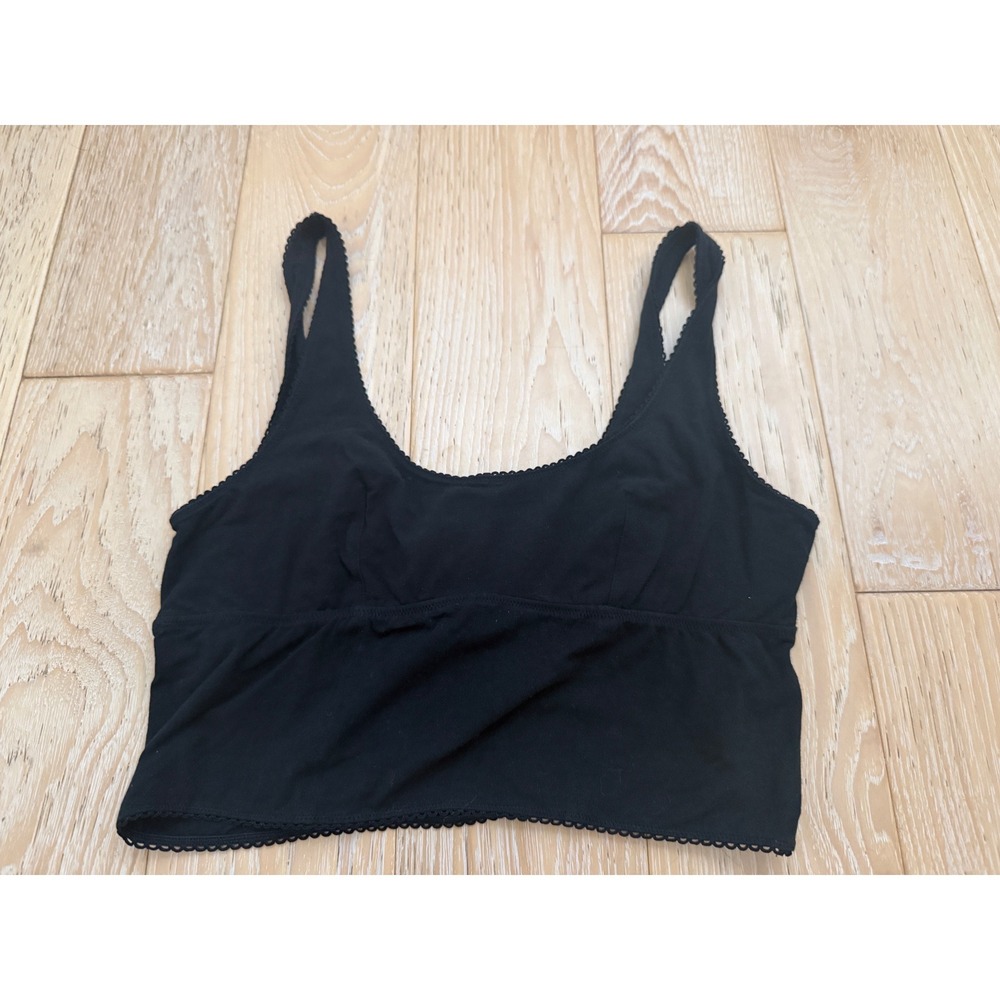 AERIE Women Scalloped Trim Superchill Bralette Size Medium Coquette Balletcore